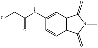 2-氯-N-(2-甲基-1, 3-二氧代-2, 3-二氢-1H-异吲哚-5-基)乙酰胺结构式