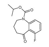 Isopropyl 6-fluoro-5-oxo-2,3,4,5-tetrahydro-1H-1-benzazepine-1-ca rboxylate结构式