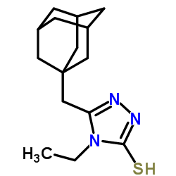 5-(Adamantan-1-ylmethyl)-4-ethyl-2,4-dihydro-3H-1,2,4-triazole-3-thione结构式