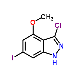 3-Chloro-6-iodo-4-methoxy-1H-indazole structure