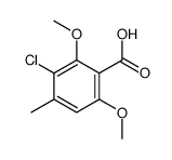3-chloro-2,6-dimethoxy-4-methylbenzoic acid Structure