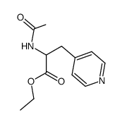 ethyl (D, L)-2-acetamido-3-(pyridin-4-yl)propanoate结构式