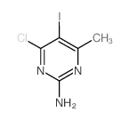 4-氯-5-碘-6-甲基-2-嘧啶胺结构式
