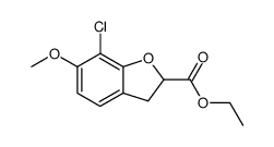 ethyl 7-chloro-2,3-dihydro-6-methoxybenzofuran-2-carboxylate Structure