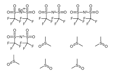 methylsulfinylmethane,1,1,1-trifluoro-N-(trifluoromethylsulfonyl)-N-tris[bis(trifluoromethylsulfonyl)amino]stannylmethanesulfonamide Structure