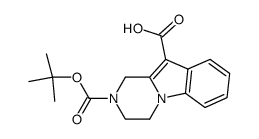 3,4-dihydro-1H-pyrazino[1,2-a]indole-2,10-dicarboxylic acid 2-tert-butyl ester结构式