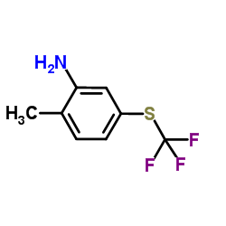 2-甲基-5-(三氟甲基硫代)苯胺结构式