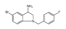 1H-Indol-3-amine, 5-bromo-1-[(4-fluorophenyl)methyl]-2,3-dihydro- Structure