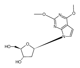 7-(2'-Desoxy-β-D-erythro-pentafuranosyl)-2,4-dimethoxy-7H-pyrrolo(2,3-d)pyrimidin结构式