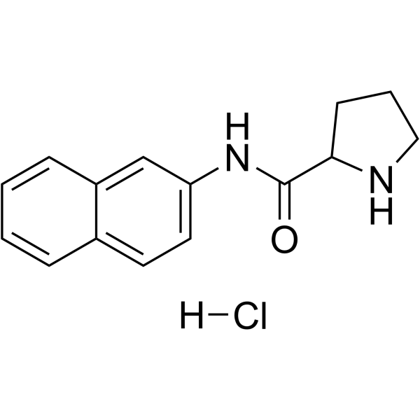 L-脯氨酸β-萘酰胺盐酸盐结构式