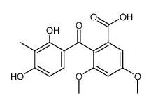 2-<2,4-Dihydroxy-3-methyl-benzoyl>-3,5-dimethoxy-benzoesaeure Structure