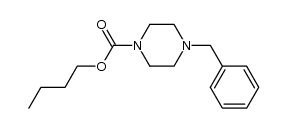 4-benzyl-piperazine-1-carboxylic acid butyl ester结构式