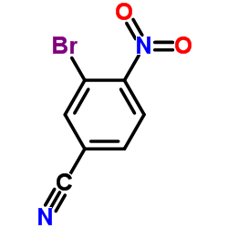 3-BROMO-4-NITRO-BENZONITRILE Structure