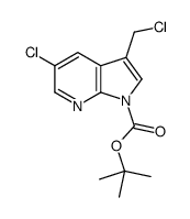 5-氯-3-氯甲基-吡咯并[2,3-b]吡啶-1-羧酸叔丁酯酯结构式