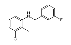 3-氯-N-(3-氟苄基)-2-甲基苯胺结构式