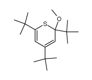 2,4,6-tri-tert-butyl-2-methoxy-2H-thiopyran结构式