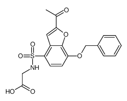 2-[(2-acetyl-7-phenylmethoxy-1-benzofuran-4-yl)sulfonylamino]acetic acid Structure