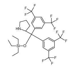 R-Α,Α-双(3,5-二三氟甲基苯基)脯氨醇三乙基硅醚结构式