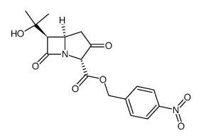 p-nitrobenzyl 5,6-cis-6-(1-hydroxy-1-methylethyl)-3,7-dioxo-1-azabicyclo<3.2.0>heptane-2-carboxylate结构式