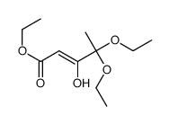 ethyl 4,4-diethoxy-3-hydroxypent-2-enoate结构式