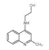 4-(2-羟基乙基)氨基-2-甲基喹啉结构式