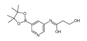 3-hydroxy-N-[5-(4,4,5,5-tetramethyl-1,3,2-dioxaborolan-2-yl)pyridin-3-yl]propanamide Structure