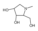(2S,3S,4S)-2-(hydroxymethyl)-1-methylpyrrolidine-3,4-diol结构式