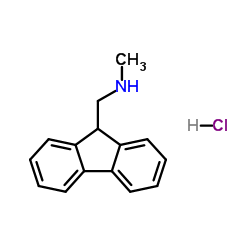 1-(9H-Fluoren-9-yl)-N-methylmethanamine hydrochloride (1:1)结构式