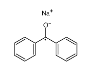 benzophenone anion radical with couter ion Na+ Structure