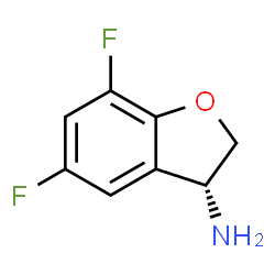 (R)-5,7-二氟-2,3-二氢苯并呋喃-3-胺结构式