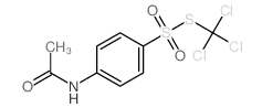 Benzenesulfonothioicacid, 4-(acetylamino)-, S-(trichloromethyl) ester结构式