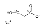 D-3-羟基丁酸钠-1,3-13C2结构式