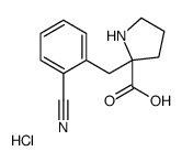 (R)-2-(2-CYANOBENZYL)PYRROLIDINE-2-CARBOXYLIC ACID HYDROCHLORIDE结构式