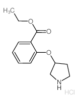 2-(吡咯烷-3-基氧基)苯甲酸乙酯盐酸盐结构式