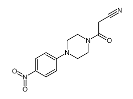 3-[4-(4-硝基苯基)-1-哌嗪]-3-氧丙腈结构式