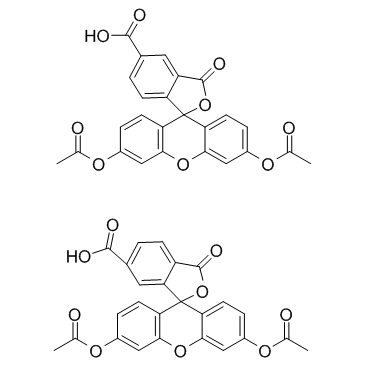 5(6)-Carboxyfluorescein Diacetate Structure