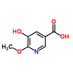 5-羟基-6-甲氧基吡啶-3-羧酸结构式