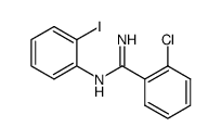 2-chloro-N-(2-iodophenyl)benzimidamide Structure