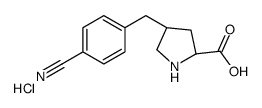 反式-4-(4-氰苄基)-L-脯氨酸盐酸盐结构式