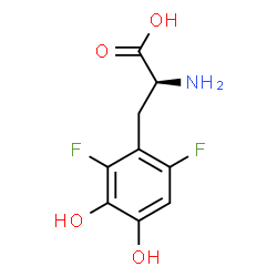2,6-difluoro-3,4-dihydroxyphenylalanine structure