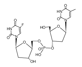 thymidylyl-(3'-5')-2'-deoxy-5-fluorouridine结构式