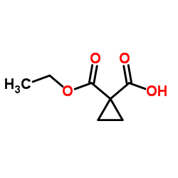 2-(甲氧羰基)环丙基甲酸结构式