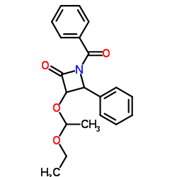 (3R,4S)-1-benzoyl-3-(2-ethoxyethoxy)-4-phenyl-2-azetidione Structure