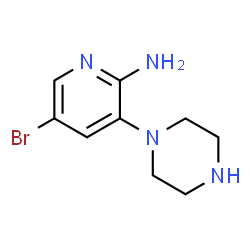 5-溴-3-(哌嗪-1-基)吡啶-2-胺结构式