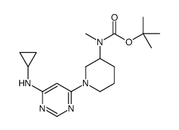 [1-(6-环丙基氨基-嘧啶-4-基)-哌啶-3-基]-甲基-氨基甲酸叔丁基酯结构式