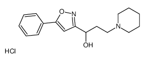 1-(5-phenyl-1,2-oxazol-3-yl)-3-piperidin-1-ylpropan-1-ol,hydrochloride结构式