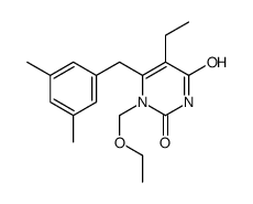 6-[(3,5-dimethylphenyl)methyl]-1-(ethoxymethyl)-5-ethylpyrimidine-2,4-dione Structure