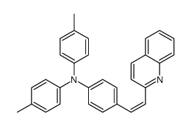 4-methyl-N-(4-methylphenyl)-N-[4-(2-quinolin-2-ylethenyl)phenyl]aniline Structure
