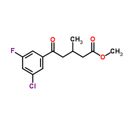 Methyl 5-(3-chloro-5-fluorophenyl)-3-methyl-5-oxopentanoate Structure