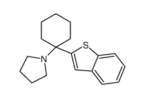1-(1-苯并[b]噻吩-2-基环己基)吡咯烷结构式